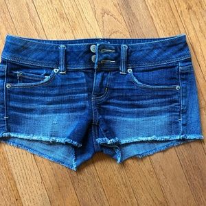 AE low rise jean shorts